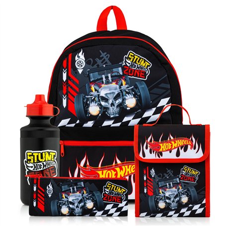 Hot Wheels Sac à dos pour enfant 4 pièces comprenant sac à déjeuner