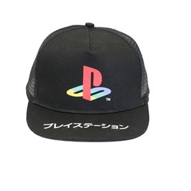 AIDA'S Casquette Playstation Edition Limitée – Design avec bord plat et dos transparent – réglable pour enfants et adultes, Noir AIDA'S Casquette Playstation Edition Limitée – Design avec bord plat et dos transparent – réglable pour enfants et adultes