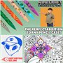 Minecraft Ensemble de Stylos Gel Effaçables, Colorés Avec Gommes, Paquet de 6, Fournitures Scolaires
