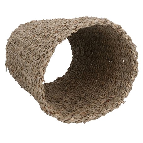 AB TOOLS Tunnel de jeu en jonc de mer pour grands petits animaux lapins 20 x 20 x 30 cm
