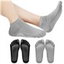 Volumoon 2 Paires Coton Chaussettes de Yoga Antidérapantes