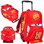 Disney Cars Valise Enfant Sac de Voyage à roulettes Lightning McQueen Trolley Bag Léger Sac à Dos Enfant Vacances École 42 x 30