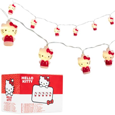 Hello Kitty Sanrio Guirlande Lumineuse à Piles Guirlande LED Déco Intérieur Kawaii Décoration Chambre 2 Modes Anime Cadeau Fille