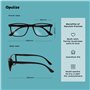 OPULIZE NYX Lunette anti lumiere bleue femme & homme - Lunette Loupe Ecran/Gaming - Anti-éblouissement, UV400, Légère - Rectangu