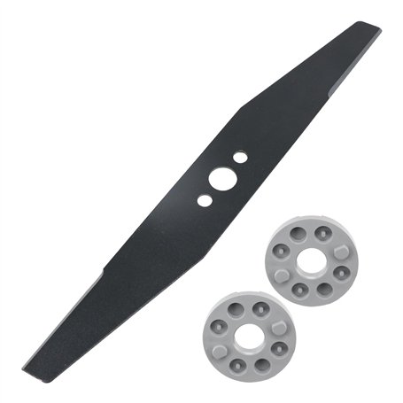 Spares2go Lame métal pour tondeuse Flymo Easi Glide 300 Micro Compact Hover Vac 280 HC300 MC300 (30 cm) + entretoises