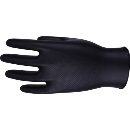 UCI DG-Maxim-BK Boîte de 50 gants en nitrile sans poudre Noir Taille S