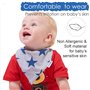 Bandana Bébé Bavoir de 5- Doux et Absorbant Avec Doublure Imperméable à l'eau, Pour Les Bébés, Les Nourrissons, Les tout-Petits 