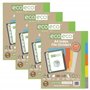 eco-eco Lot de 4 intercalaires A4 50% recyclés multiperforés renforcés couleur couleur lot de 5 intercalaires extra larges 200 m