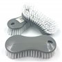 Lot de 3 brosses à récurer en plastique avec poignée facile à prendre en main - Pour nettoyer et frotter le sol de la cuisine, d