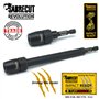 SabreCut SCRK6 6 pièces 65 mm 152 mm et 305 mm Porte-embouts à impact professionnel avec 3 embouts de tournevis magnétiques PZ2 