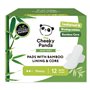 The Cheeky Panda Serviettes Hygiéniques Bio | Flux Abondant | Ultra Confort et Absorption Maximale | 12 Serviettes en Bambou ave