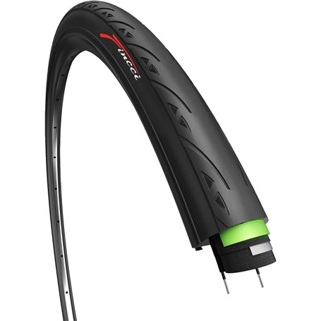 Fincci Pneu vélo Route 700x25c - Pneu Slick avec Protection Antiponcture Anti-Crevaison 3mm - 60TPI 25-622 Tire-Velo pour Cycle