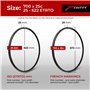 Fincci Pneu vélo Route 700x25c - Pneu Slick avec Protection Antiponcture Anti-Crevaison 3mm - 60TPI 25-622 Tire-Velo pour Cycle 