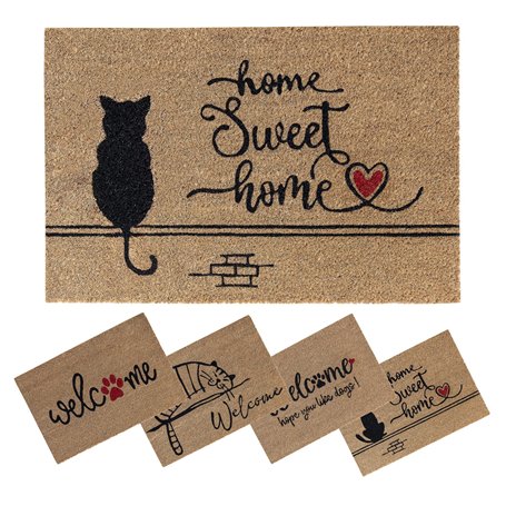 SPOTTED DOG GIFT COMPANY Paillasson en fibre de coco - Pour intérieur et extérieur - Envers en PVC antidérapant - 40 x 60 cm - M