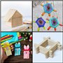 Handi Stitch Lot de 1000 Batonnet en Bois Naturel - L11 x l1 cm - Lot Géant de Batonnet Bois Lisse - Pour Projets Artistiques, T