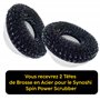 Synoshi Brosses en Acier (2 unités) pour Brosseuse Électrique Rotative | Conçues pour Les tâches de Nettoyage Difficiles
