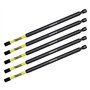 5 x SabreCut SCRH6152_5 152 mm H6 Hex Magnétique Impact Tournevis Embouts Set Single End Heavy Duty Compatible avec Dewalt Milwa