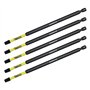 5 x SabreCut SCRSQ3152_5 Jeu d'embouts de tournevis à percussion carrée magnétique SQ3 152 mm à extrémité unique compatible avec