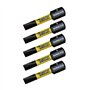 5 x SabreCut SCRSL532_5 32 mm SL5 Jeu d'embouts de tournevis à percussion magnétique à fente Single End Heavy Duty Compatible av