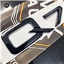 MCK Auto - Q7 Noir Brillant Avant Arrière Aile Noir Badge Logo Botte Emblème Autocollant Adhésif Tuning