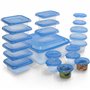 FRESHLY CONTAINED 21 Pièces Boite Plastique Alimentaire - Boite Conservation Alimentaire Réutilisable sans BPA avec Couvercles -