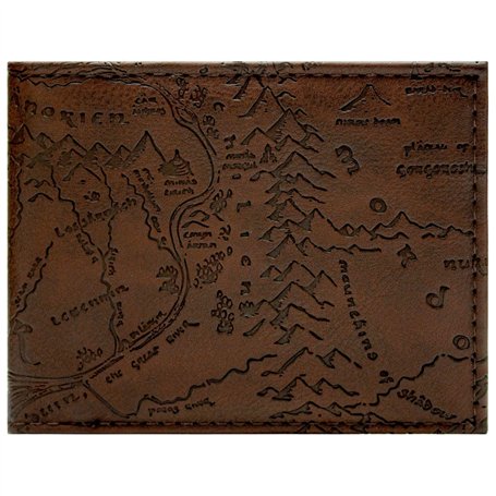 ARAGORN Lord of The Rings Gondor Mordor Carte du Royaume Marron Portefeuille