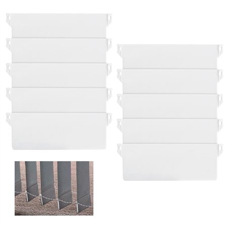 Disnace Lot de 10 plaques de lestage pour rideau à lamelles - 89 mm - Poids de rechange - Store vertical - Blanc - Pour store ve
