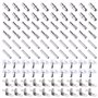 100 Pièces Chevilles de support d'étagère Taquet etagere goupille broches en Métal Nickelé L Forme Support Équerre 5 modèles Pou