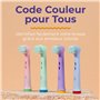 Brossette Compatible Oral B Enfant | OralVista Pack de 4 Têtes de Brosse à Dents Électriques Colorées pour Enfants | Doux pour l