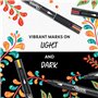 SHARPIE Creative Marker Lot de 12 marqueurs acryliques à pointe ogive + trousse en coton pour personnalisation