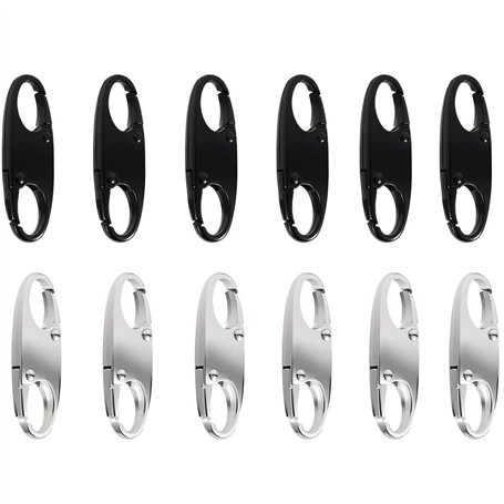 YUNYU Lot de 12 verrous de fermeture éclair antivol – Glissières de sécurité pour sacs à dos