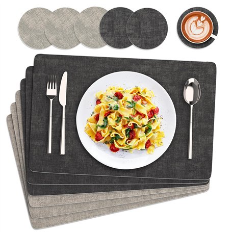 Euqvunn Set de Table et Dessous de Verre Lot de 6