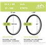 2 COUVERTURES 24 X 1 3/8 (37-540) Paire de pneus Noirs pour Voiture handicapée CARROSSELLE City Bike 24"