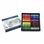 Artme Lot de 24 bâtons de peinture pastel à l'huile Couleurs vives Couleurs intenses Texture mélangable pour toile et papier Hau