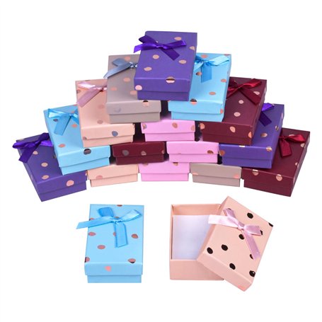 24 Pièces Nœud Bijoux Boîte Cadeau