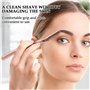 Rasoir Visage Femme Dermaplaning - Rasoir Sourcils en Acier Inoxydable avec 6 Lames Remplaçables - Outil Polyvalent pour Épilati