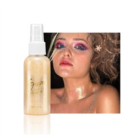 Spray de Poudre Pailletée, Poudre Scintillante Maquillage Corps pour Peau, Visage, Cheveux et Vêtements, Spray Illuminateur Wate Spray de Poudre Pailletée