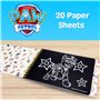 Paw Patrol Papier à Gratter pour Enfants, Carnet D'activités pour Enfants, Comprend 20 Feuilles de Papier à Gratter et Crayons e