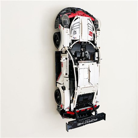 3Dudes & Dad Support mural compatible avec LEGO® Technic Porsche 911 RSR – Crochet de rangement conçu sur mesure pour l'ensemble