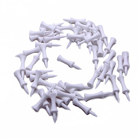 Bulldog Golf Tees® Castle Golf Tees Lot de 50 tees de golf Blanc 50 mm