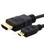 2 m/2 m High Speed Micro HDMI (type D) vers HDMI (type A) – Laisse pour connecter Nikon Coolpix P600 appareil photo vers TV, HDT