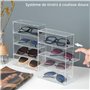 Winter Shore Boite Rangement Lunettes Soleil en Acrylique avec 4 Tiroirs [Lot de 2] - Range Lunettes Design en Plastique Transpa