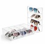 Winter Shore Boite Rangement Lunettes Soleil en Acrylique avec 4 Tiroirs [Lot de 2] - Range Lunettes Design en Plastique Transpa
