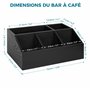 Winter Shore Rangement Cafe en Bois pour Comptoir - Aménagement Coin Cafe & Accessoires pour Bureau Moderne - Organisateur cafe 