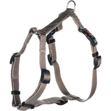 Flamingo Harnais pour Chien H Ziggi Greige XS - 25 à 40cm 10mm - Réglable en continu - avec Anneau pour Attacher Une Laisse - av