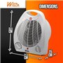 Chauffage soufflant - 2000W - WARM TECH - 240V - Jusqu'a 15m3 - Blanc