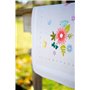 Vervaco Kit Broderie Pré-Imprimé Chemin De Table FLEURS DE PRINTEMPS & PAPILLON Complet Set DIY Adulte Decoration Manuelle Loisi