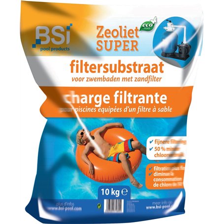 BSI - Filtrant Eau - A Base De Zeolite - pour Nettoyer l'eau De La Piscine - Remplace Le Sable - 10Kg