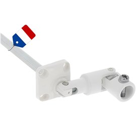 Sortie de Caisson 30° pour Volet Roulant – Longueur 175 mm – Articulation 6 Pans 7 mm – Déport Manivelle 43 mm – Finition Blanch Sortie de Caisson 30° pour Volet Roulant – Longueur 175 mm – Articulation 6 Pans 7 mm – Déport Manivelle 43 mm – Finition Blanch