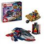 LEGO | Marvel 76319 Captain America contre Thanos - Jouet Avion pour Enfants des 4 ans